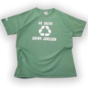 Vintage 90's Jameson Irish Whisky Green Graphic Tee